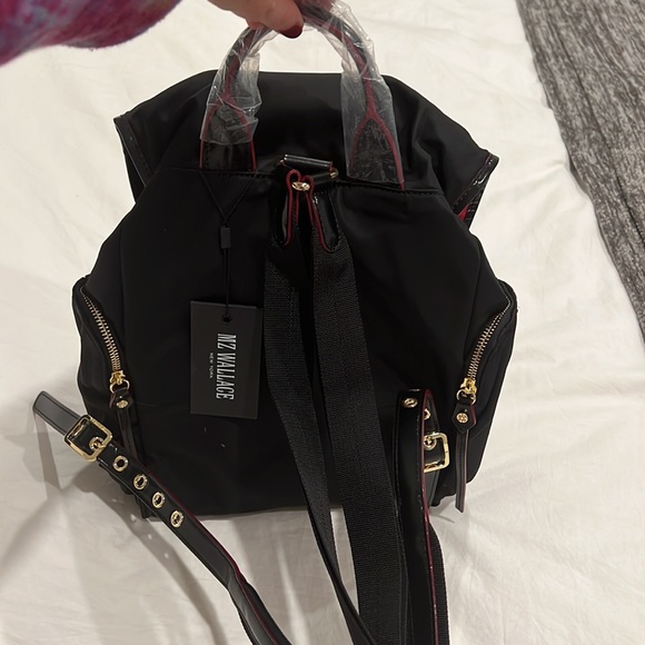 MZ Wallace Bags Mz Wallace Marlena Black Backpack With Gold